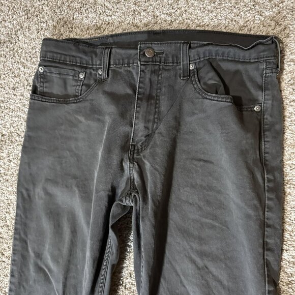 Levis 502 Jeans Mens 33x30 Gray Regular Taper Stretch Denim Pants Casual - Picture 3 of 12